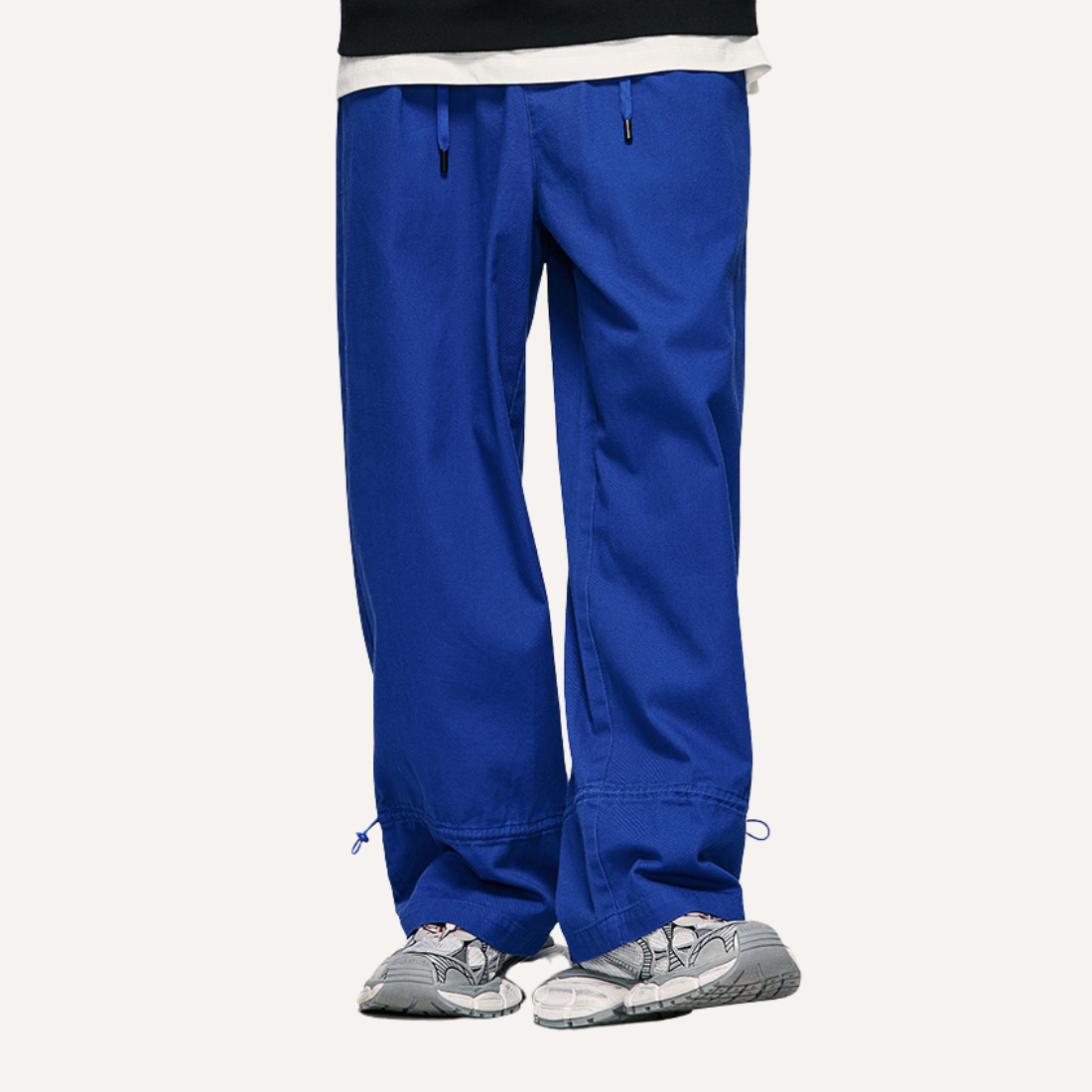 Men's Spring Summer Twill Laser Wide Loose Cargo Pants