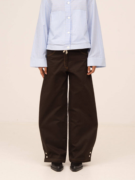 Vaqueros Marrón Descalzo