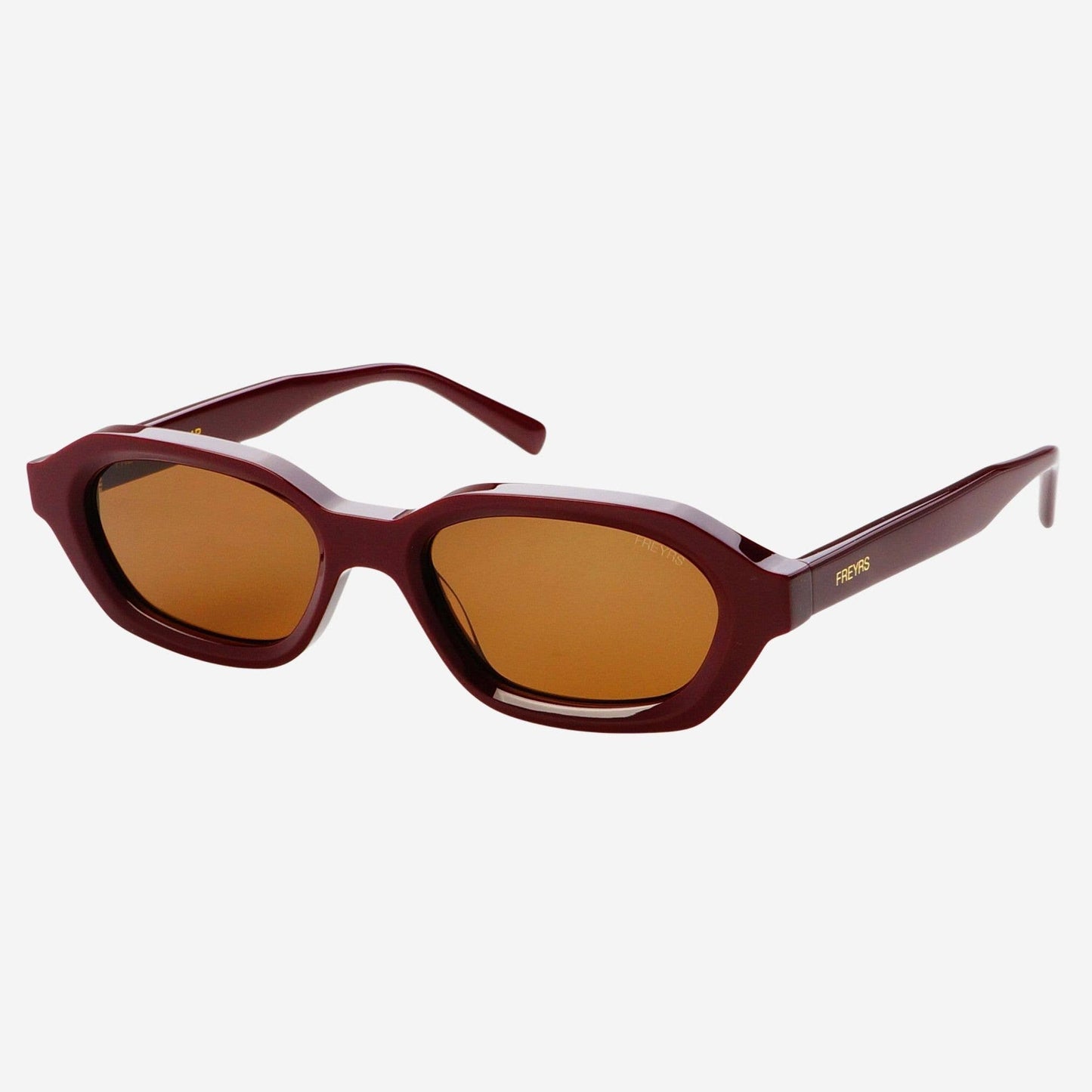Tokyo Acetate Unisex Burgundy Rectangular Sunglasses