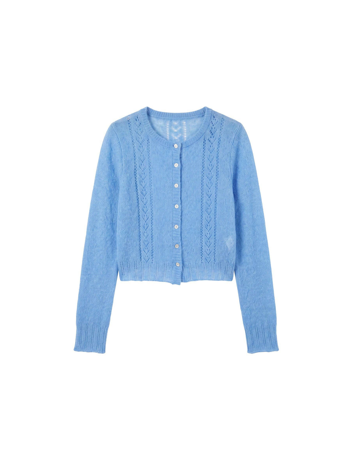 CUBIC Mohair Blend Pointelle Cardigan