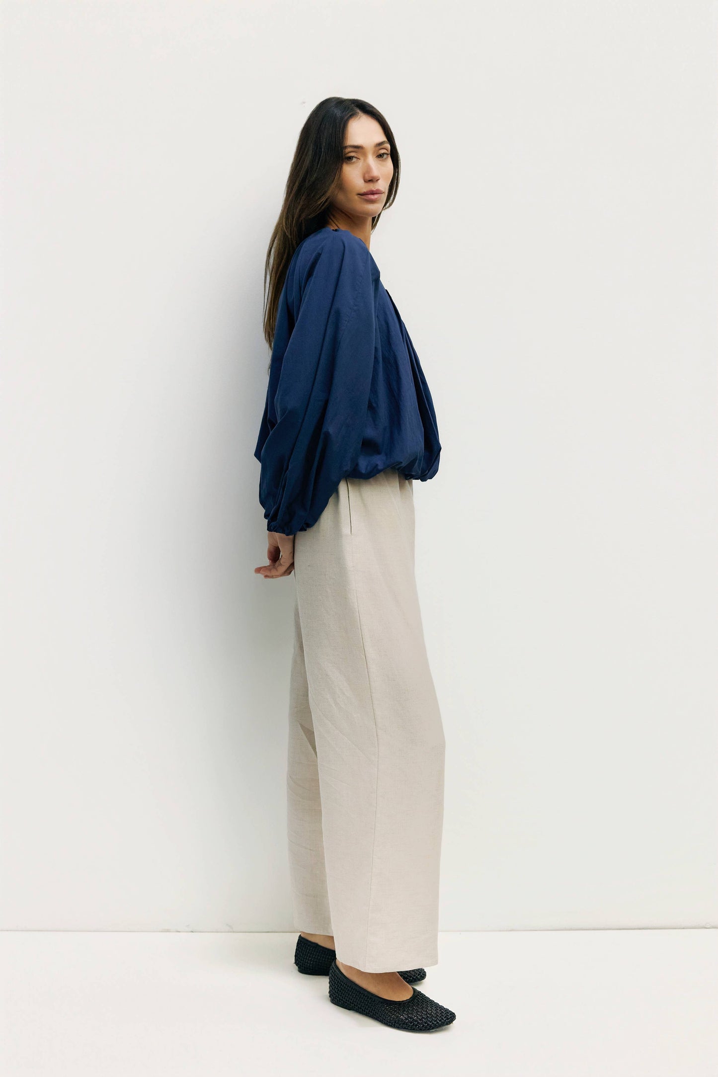 The Jenna Top | Long Sleeve Bubble Blouse