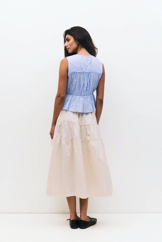 The Dunst Top | Ruche Tie-Front Top