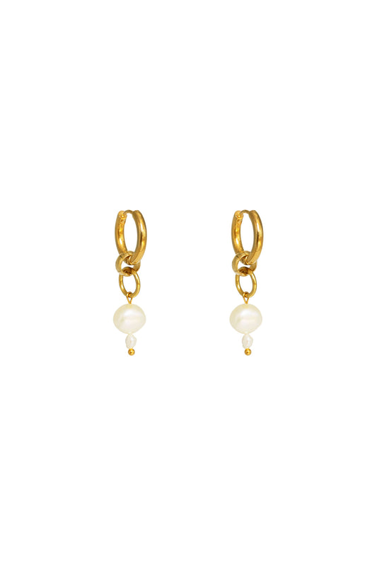Pearl Drop Hoop