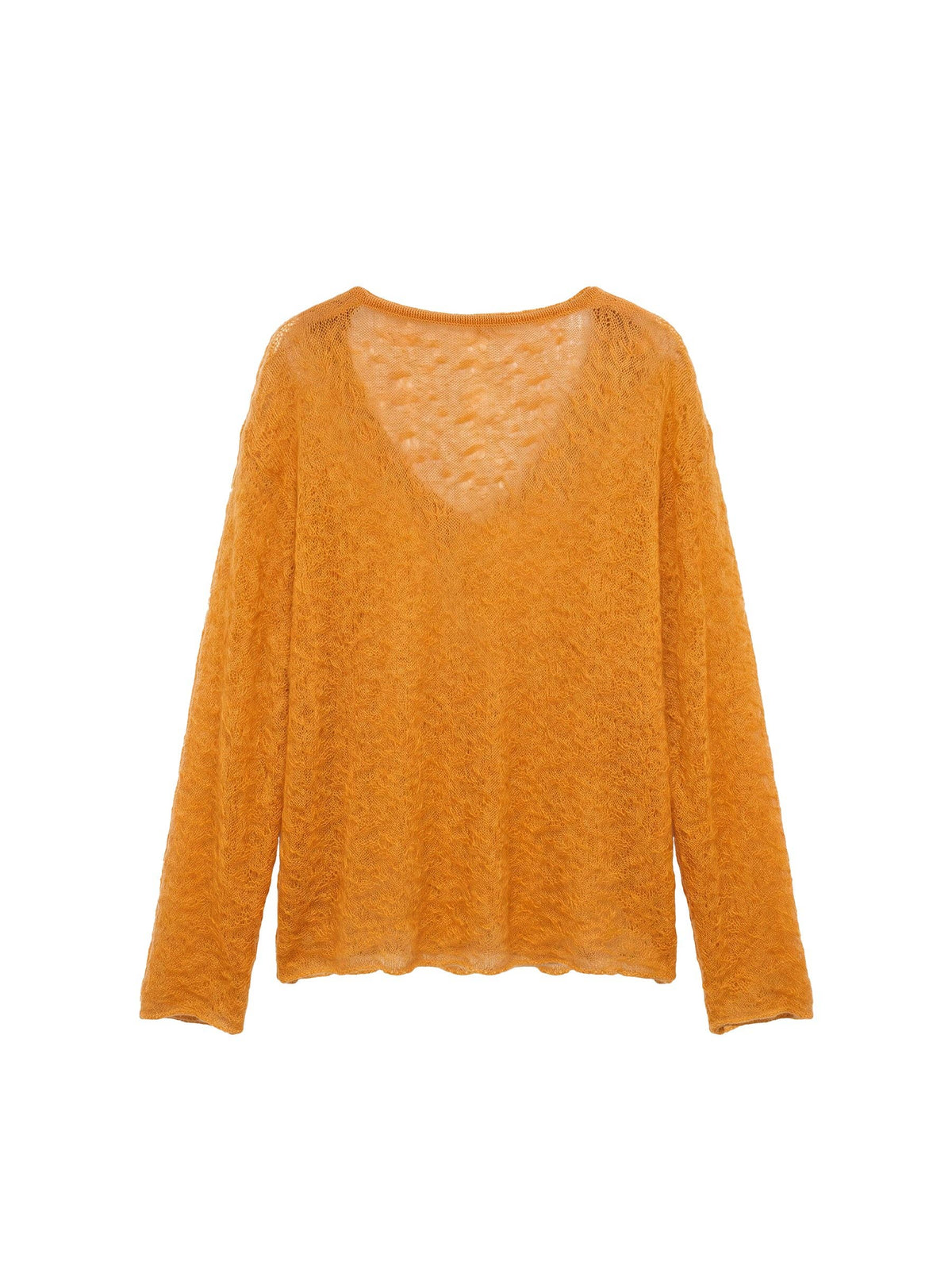 CUBIC Mohair Wool V-Neck Knit Top