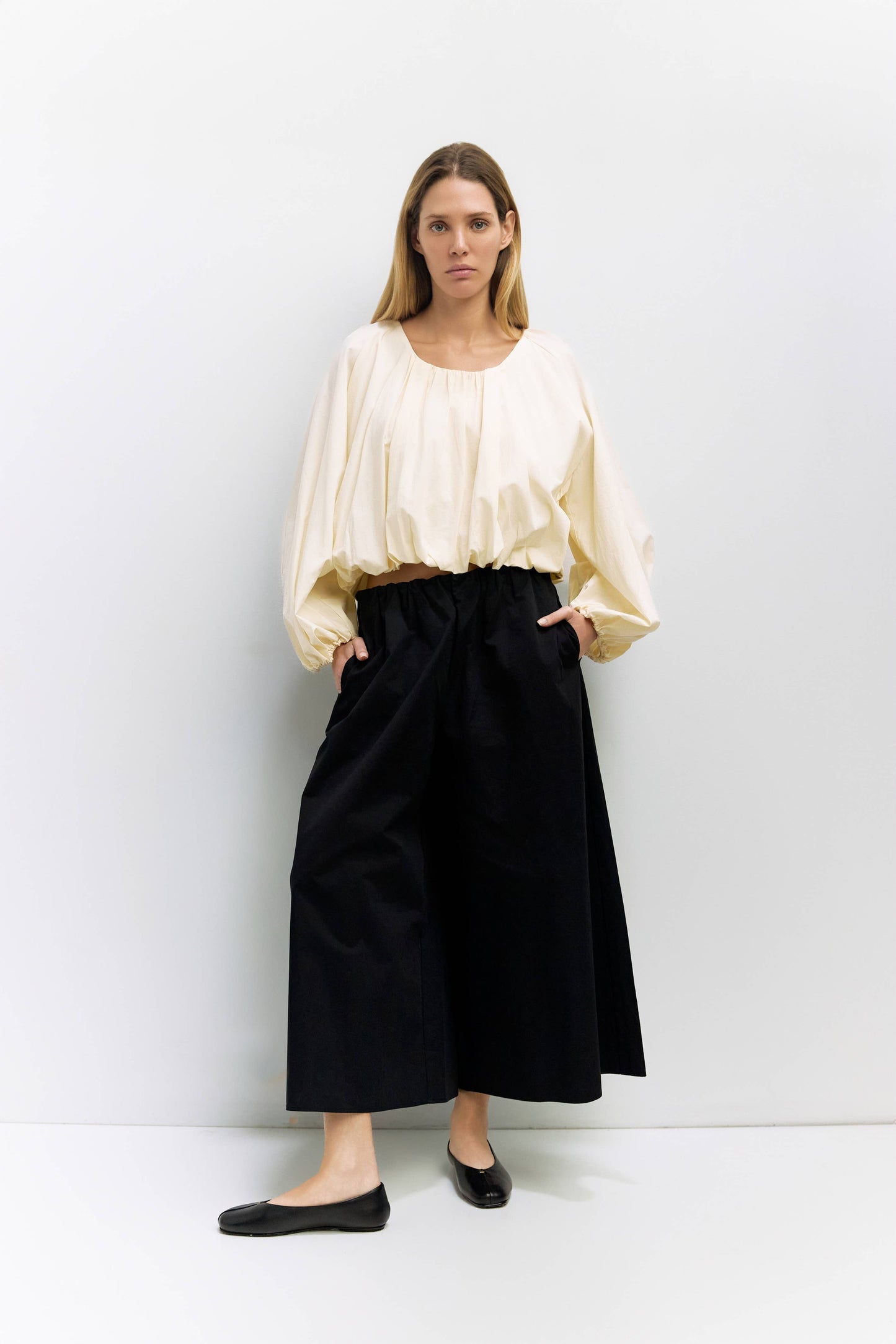 The Jenna Top | Long Sleeve Bubble Blouse