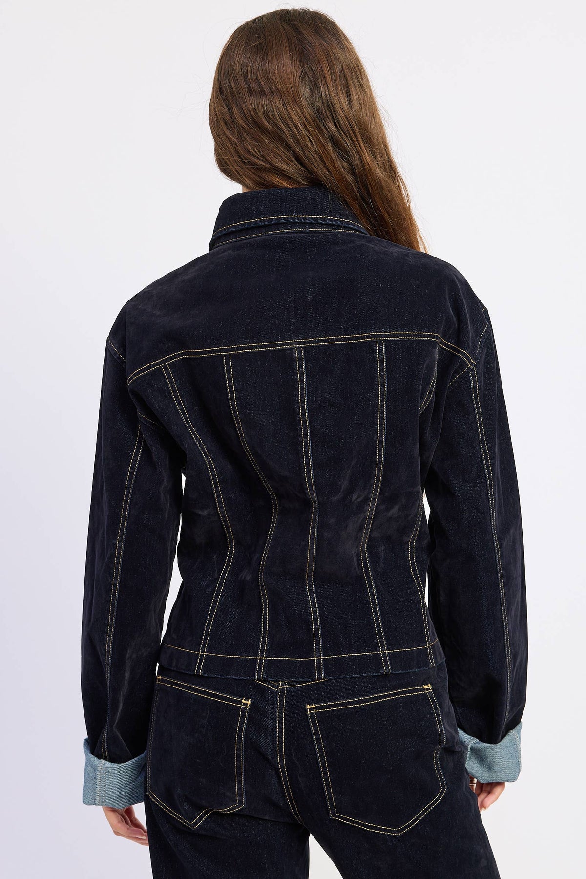 BUTTON UP LONG SLEEVE DENIM JACKET