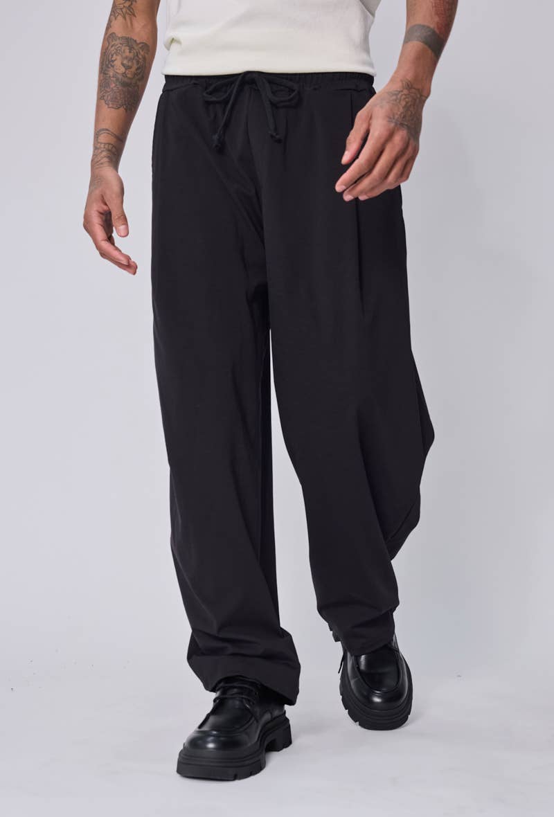 M9115 BLACK wide trousers