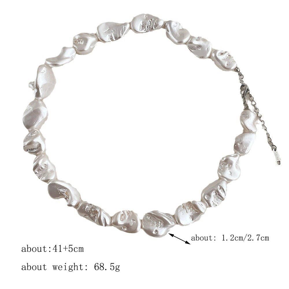 Elegant Irregular Baroque Pearl Choker Necklace MK2ZCEP6W6JNC288
