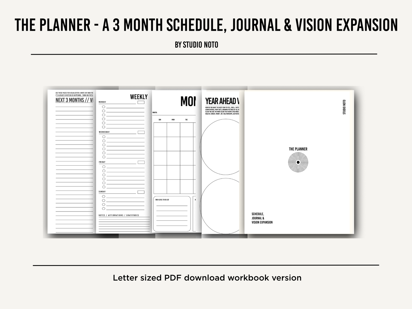 PDF Digital Printout of The Planner