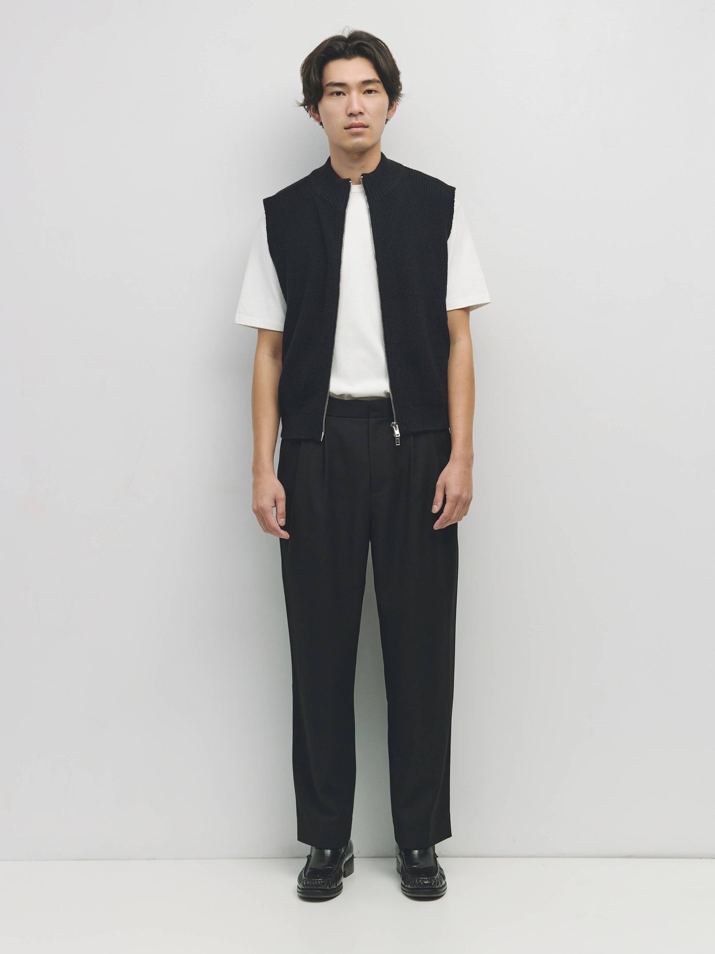 The Dion Vest | Zip-Up Knit Vest