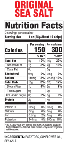 Hals NY Original Sea Salt Chips, 2 oz