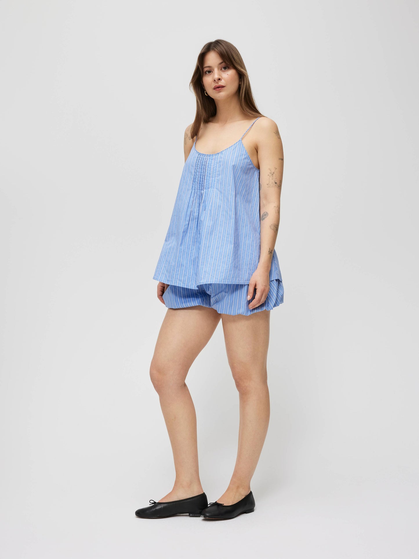 The Harper Top | Striped Cotton Poplin Tank