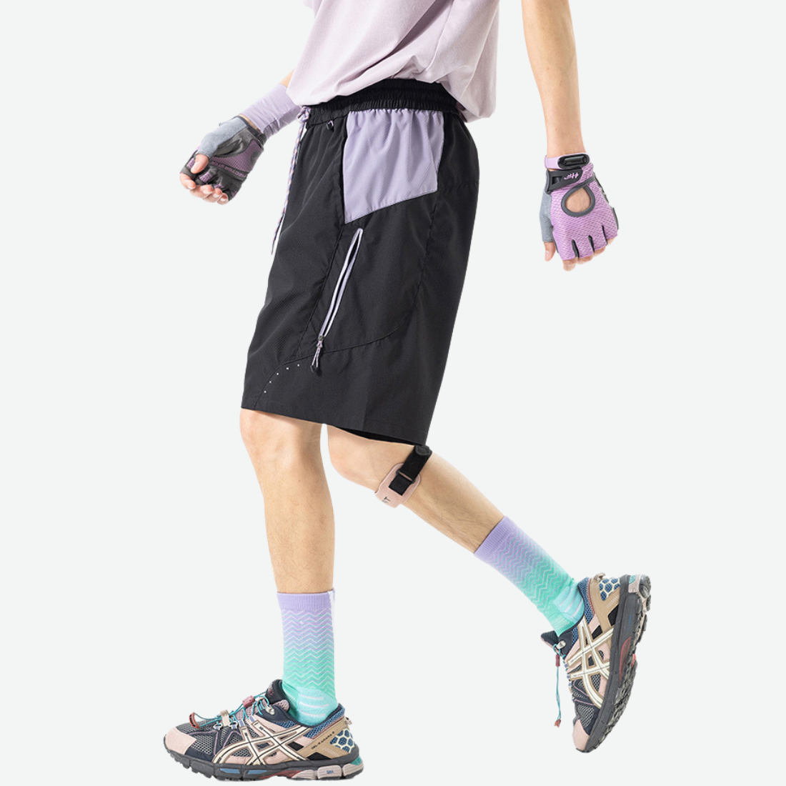 Unisex Outdoor Water-Resistant Colorblock 5" Beach Shorts