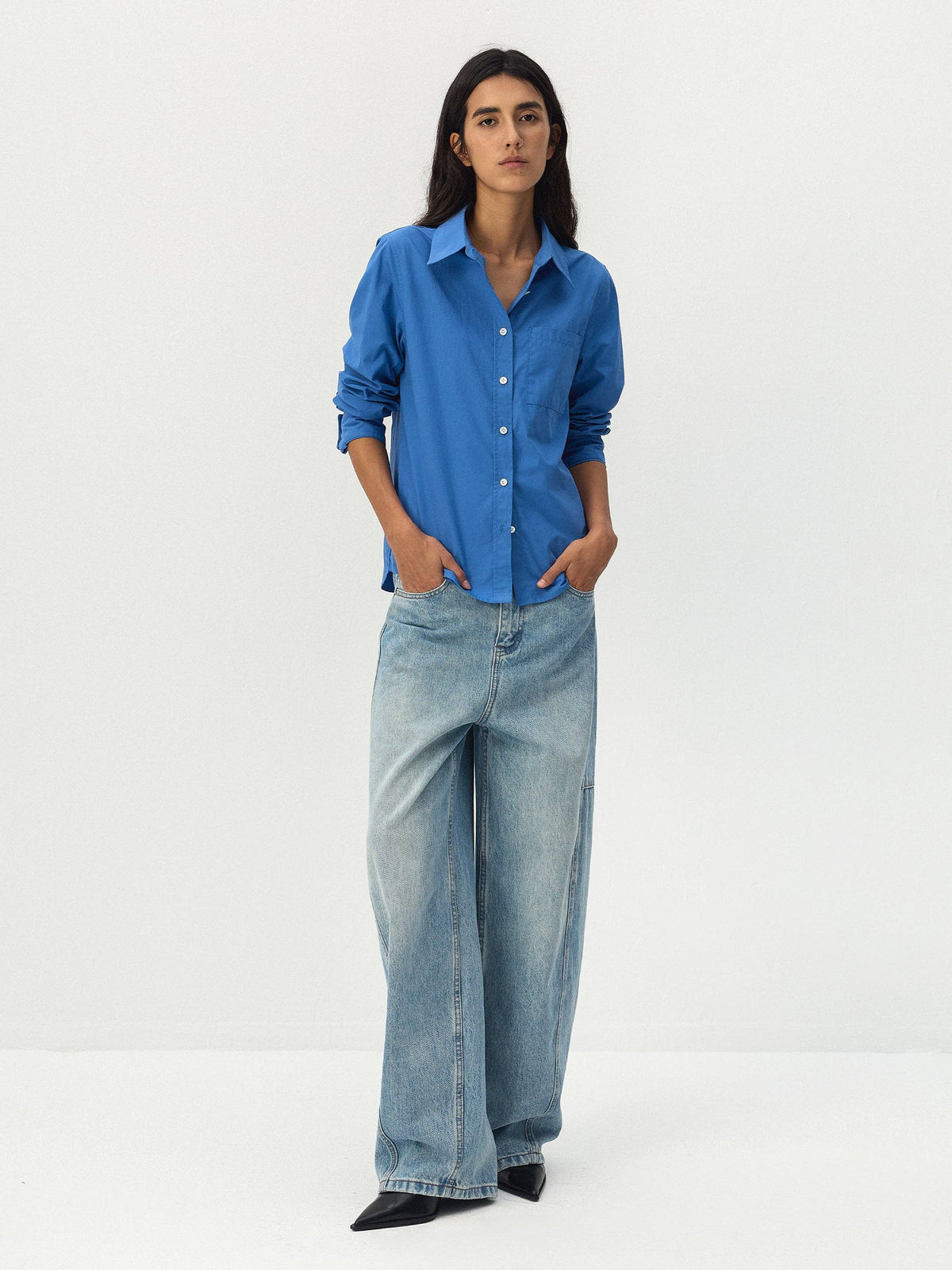 CUBIC 100% Cotton Relaxed Pocket Shirt
