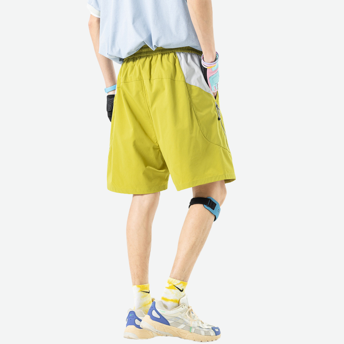 Unisex Outdoor Water-Resistant Colorblock 5" Beach Shorts