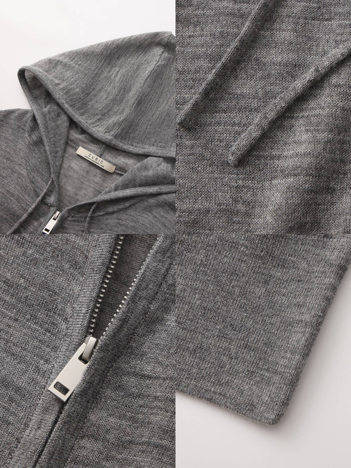 CUBIC Wool Zip-Up Hoodie