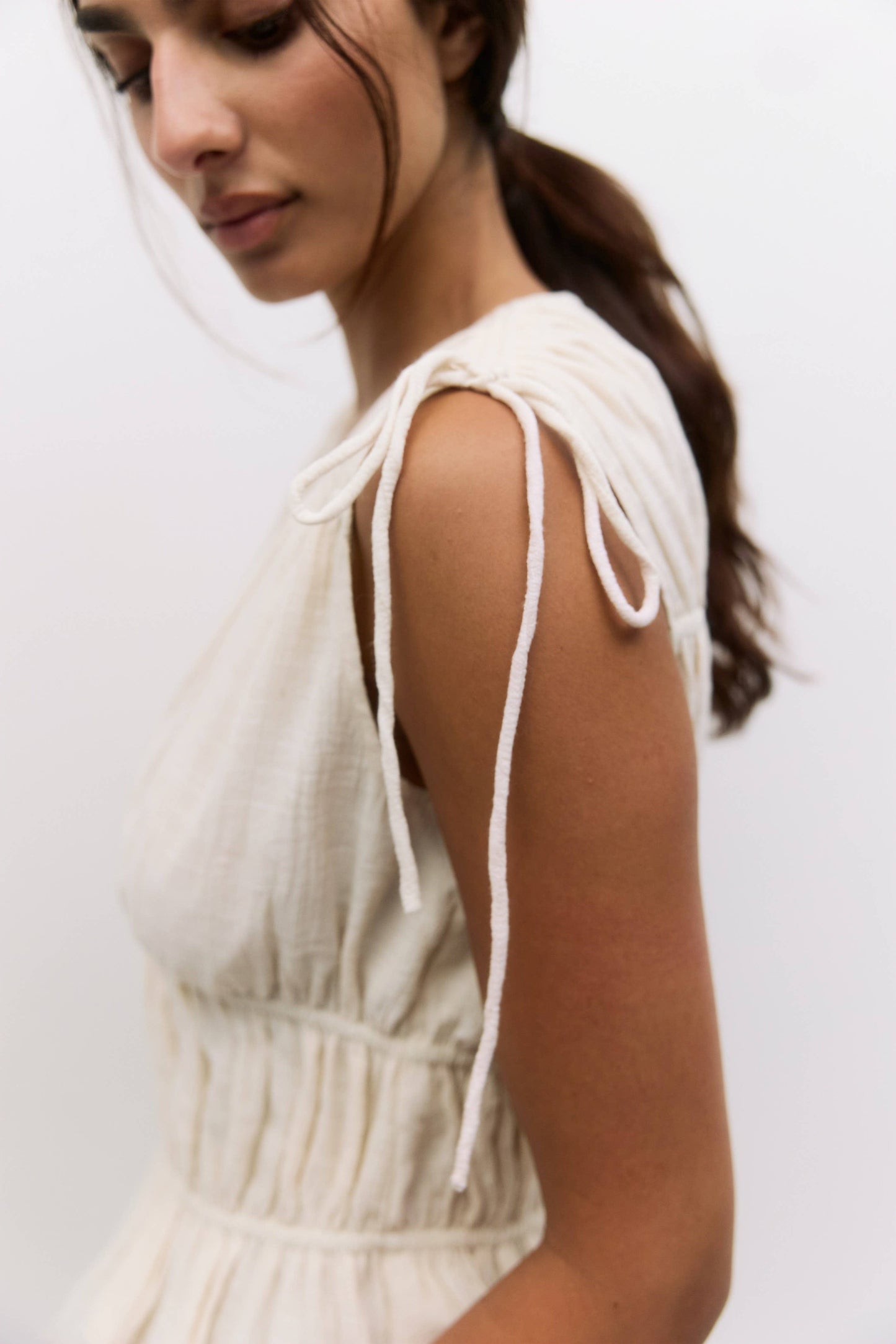 The Cleo Top | Gathered Sleeveless Blouse