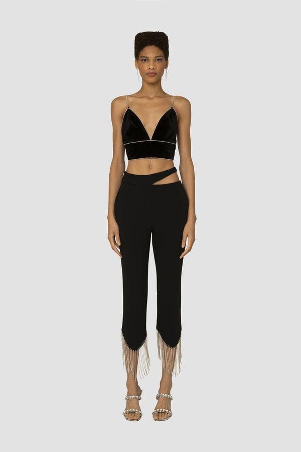 Prince Cut Out Waist Diamante Pants