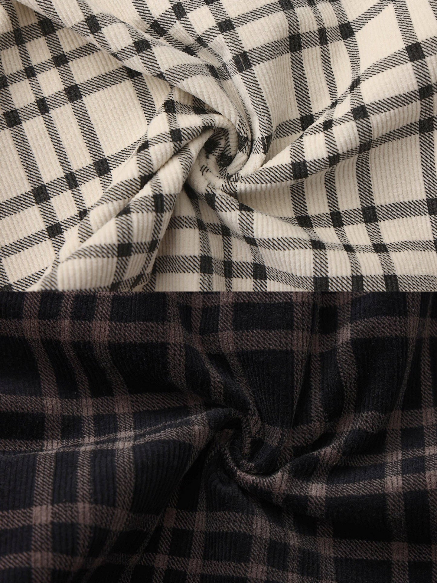 Vintage Plaid Curved Cropped Trousers
