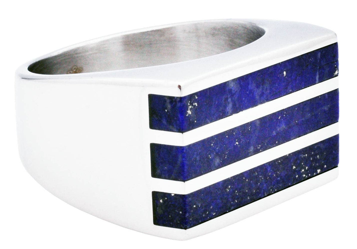 Lapis Lazuli S.Steel Ring
