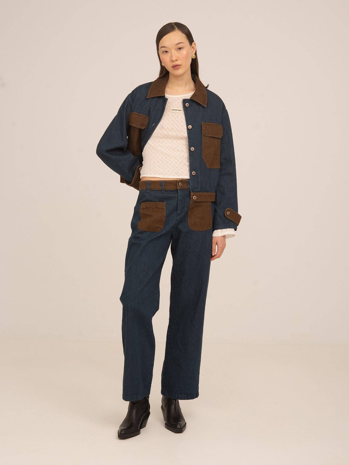 Backstreet Blue and Brown Denim Jacket