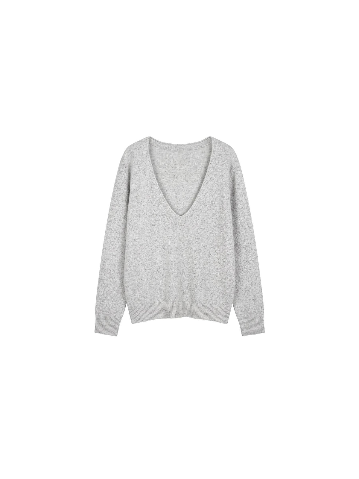 CUBIC Relaxed V‑Neck Knit Sweater