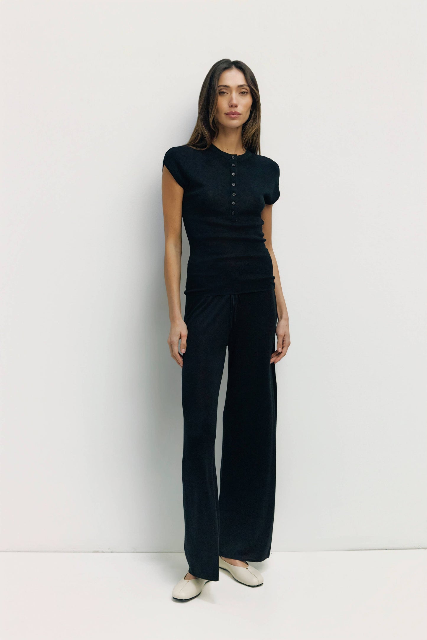 The Sharon Top | Half Button Knit Top