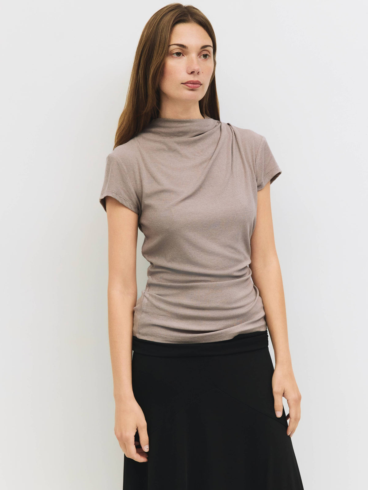 The Marissa Top | Cap Sleeve Mock Cowl Neck Top