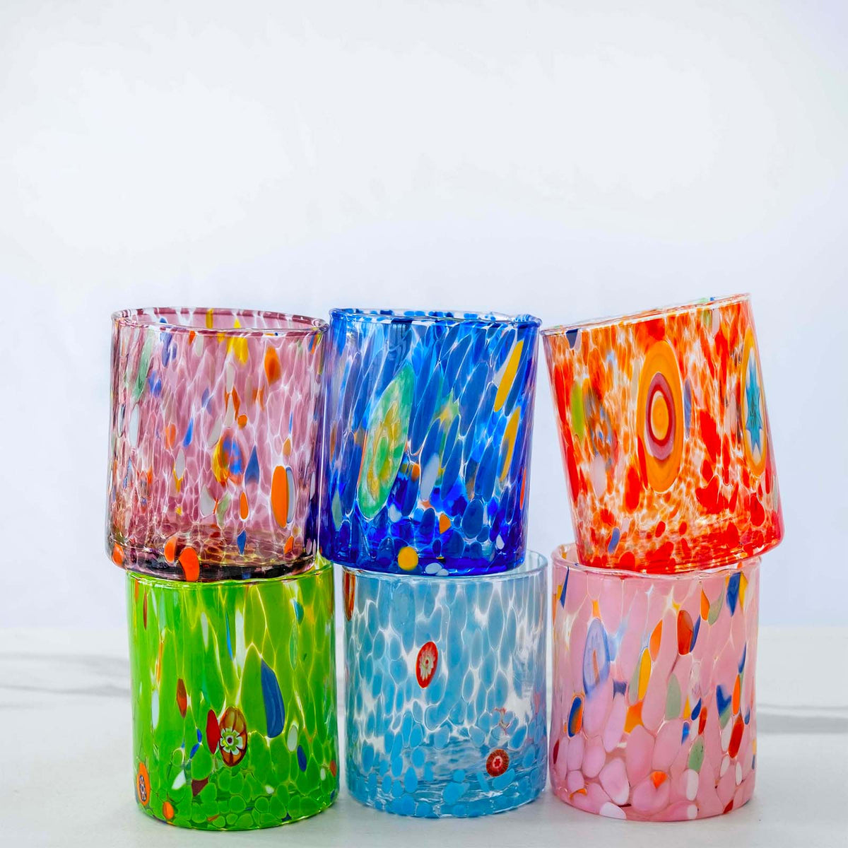 B1 Mixed glasses in Murano blown glass 300 ml