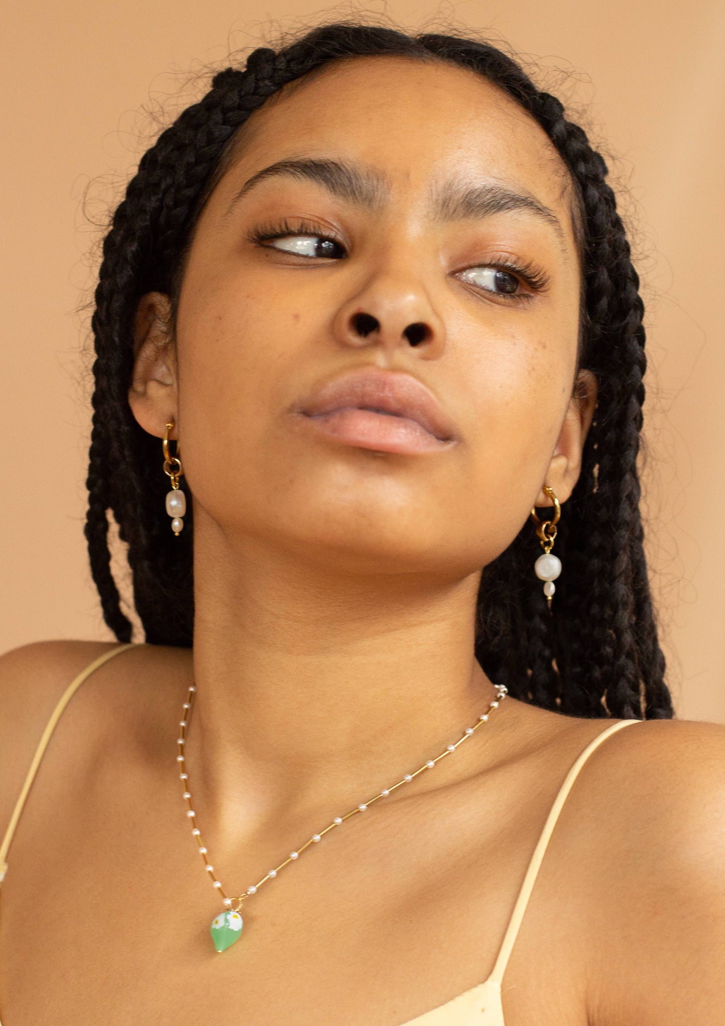 Pearl Drop Hoop