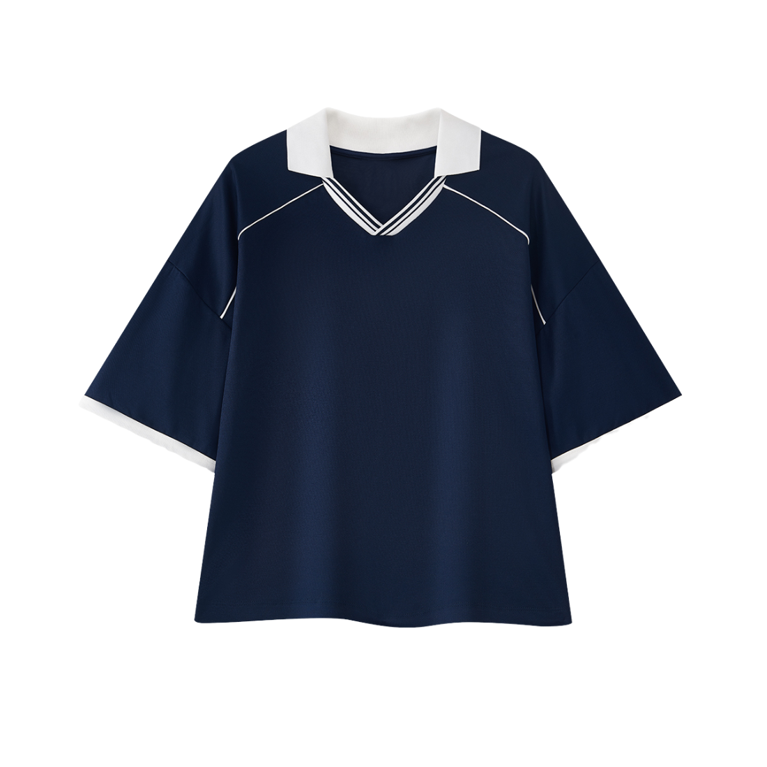 Unisex Summer Colorblock Cooling Quick Dry Boxy Polo