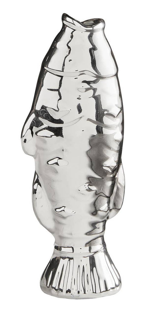 Silver Fish Accent Vase or taper holder