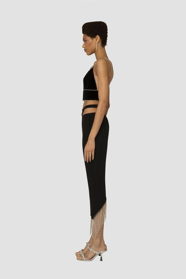 Prince Cut Out Waist Diamante Pants