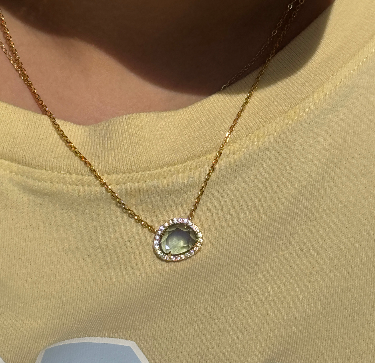 Skye Necklace - Rain Dichroic Glass