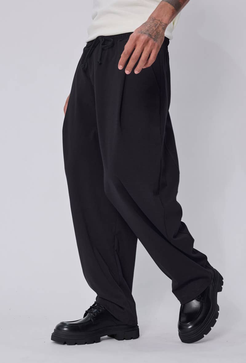 M9115 BLACK wide trousers