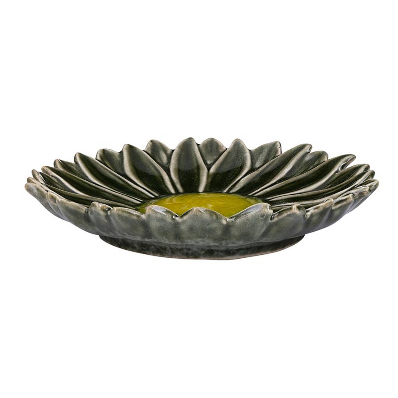 Emerald Sunflower Plate