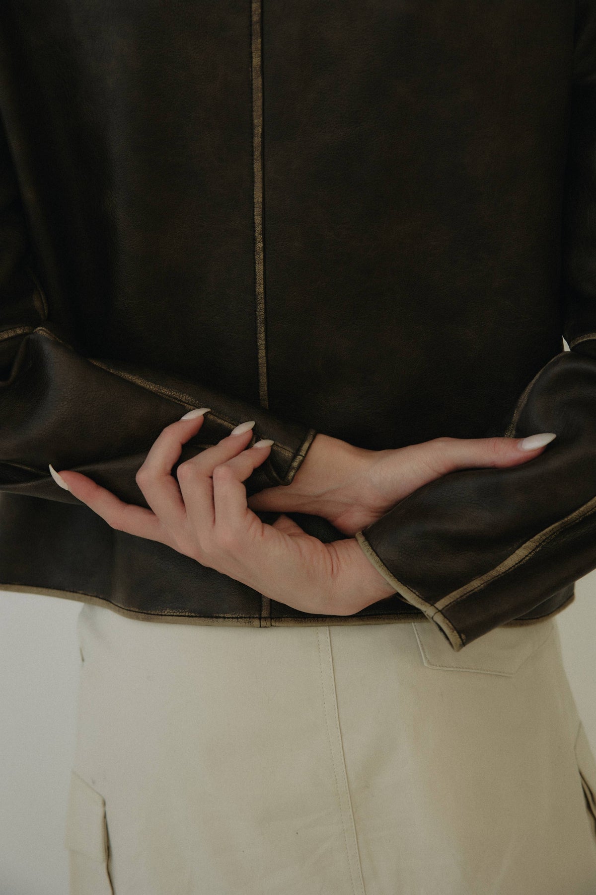 The Murph Jacket | Distressed Button-Down Leather Jacket