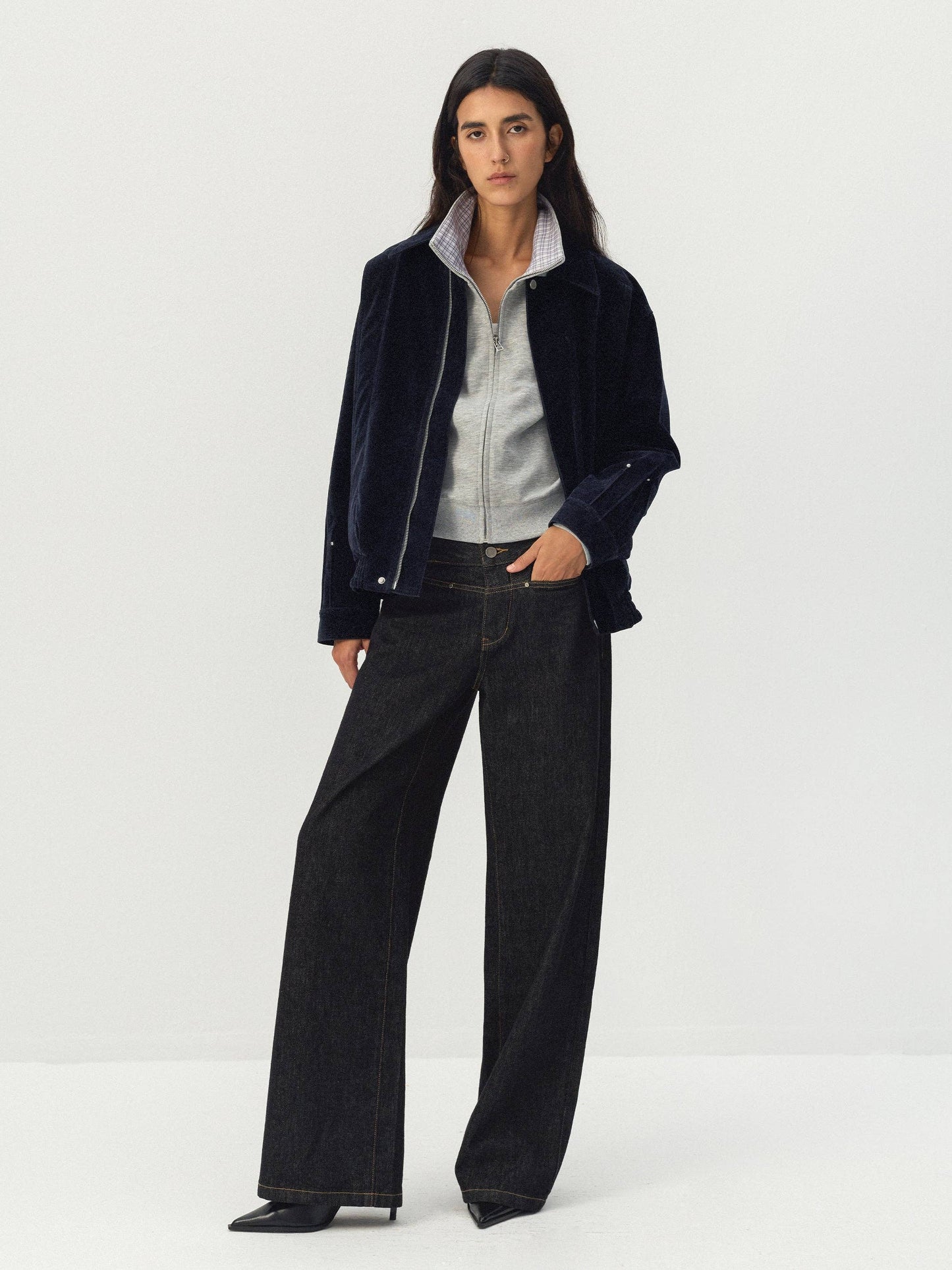 CUBIC Relaxed Zip-Up Blouson Jacket