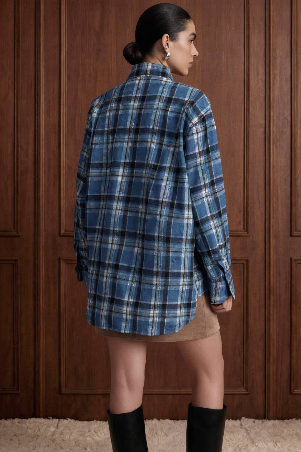 Oversized Plaid Flannel Shirt