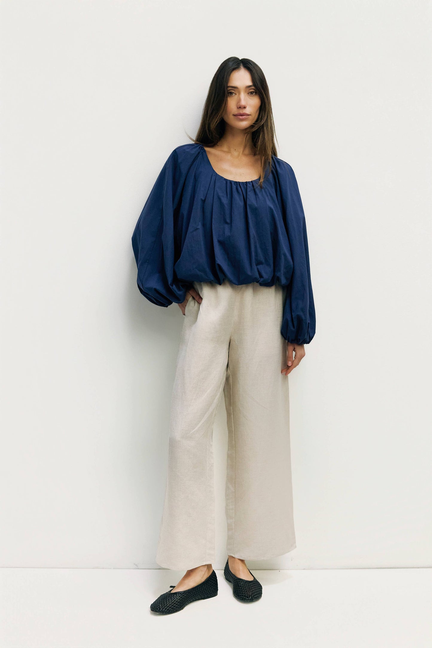 The Jenna Top | Long Sleeve Bubble Blouse