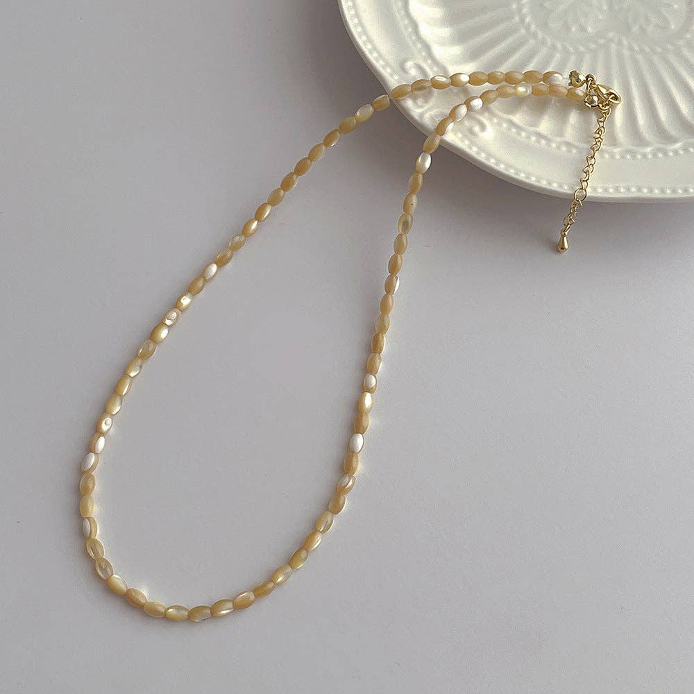 Trendy Solid Color Bead Choker Necklace MK2ZCEP6W6JNC330