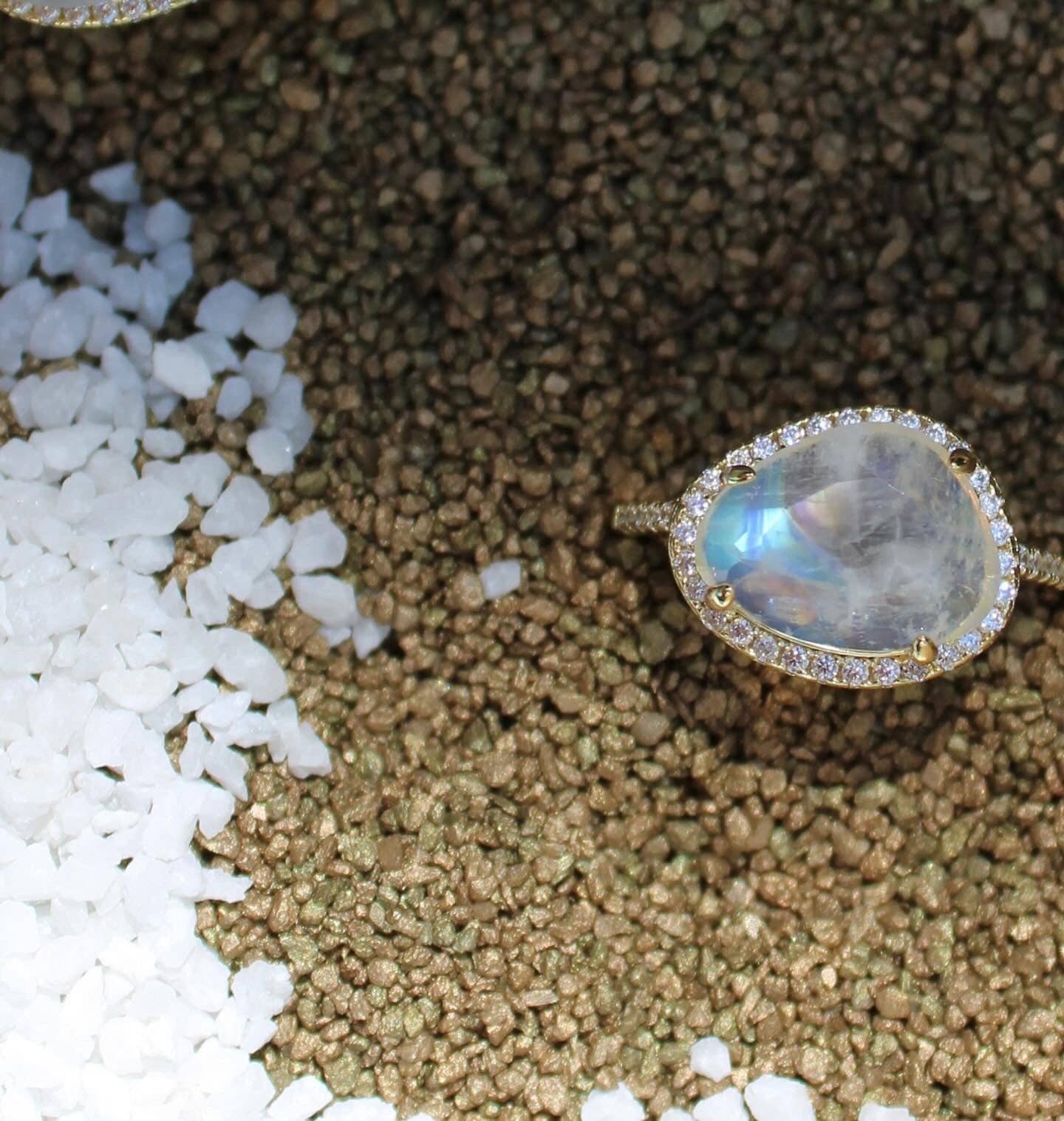 Skye Moonstone Ring - 14k Gold Vermeil