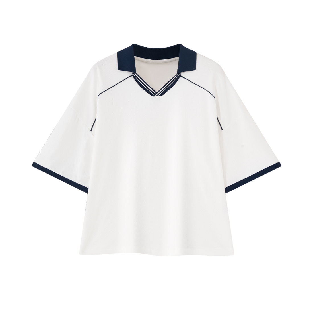 Unisex Summer Colorblock Cooling Quick Dry Boxy Polo