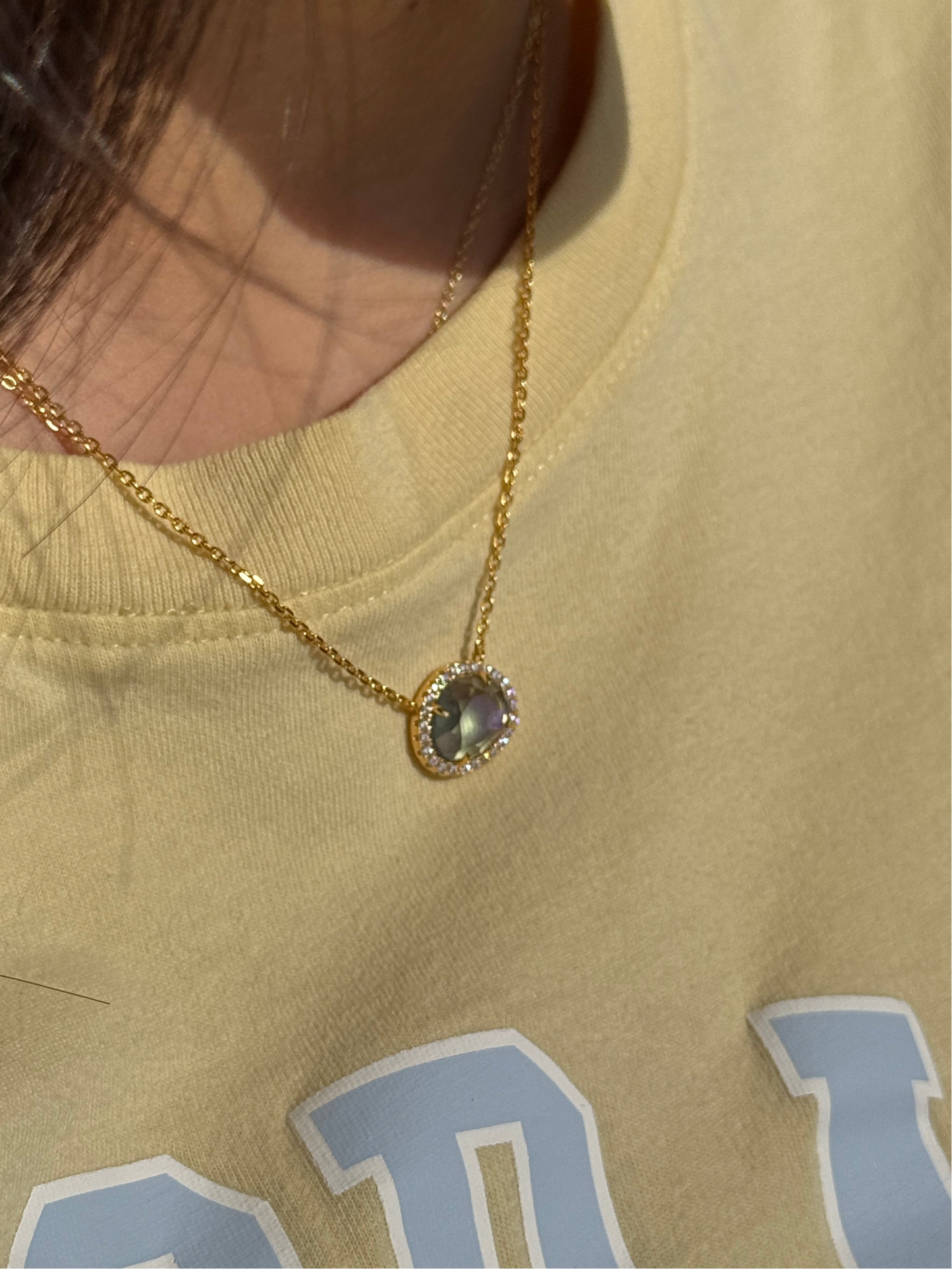 Skye Necklace - Rain Dichroic Glass