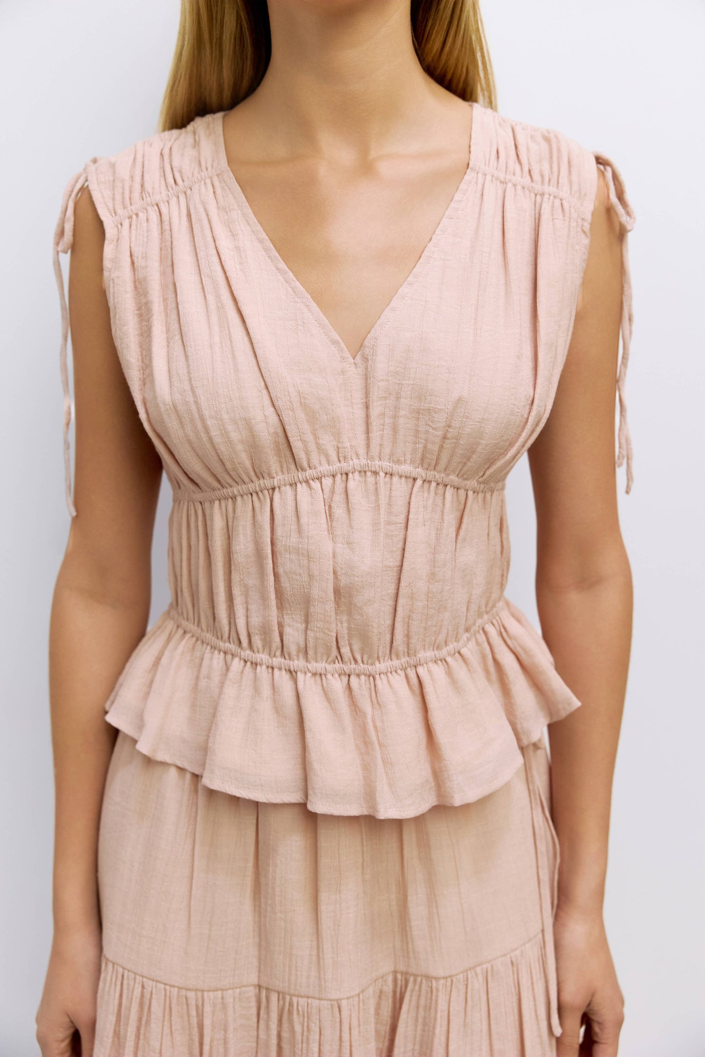 The Cleo Top | Gathered Sleeveless Blouse