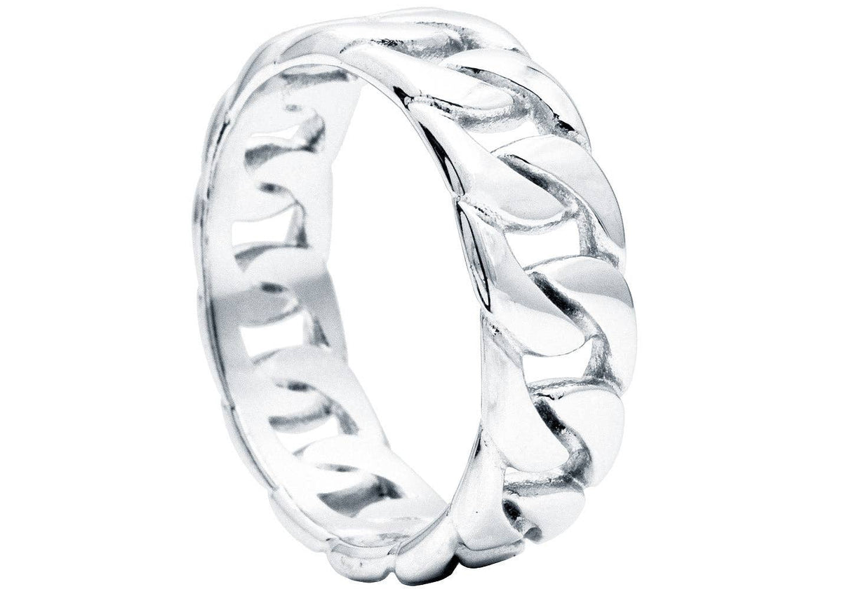 Men's S.Steel Cuban Link Band Ring