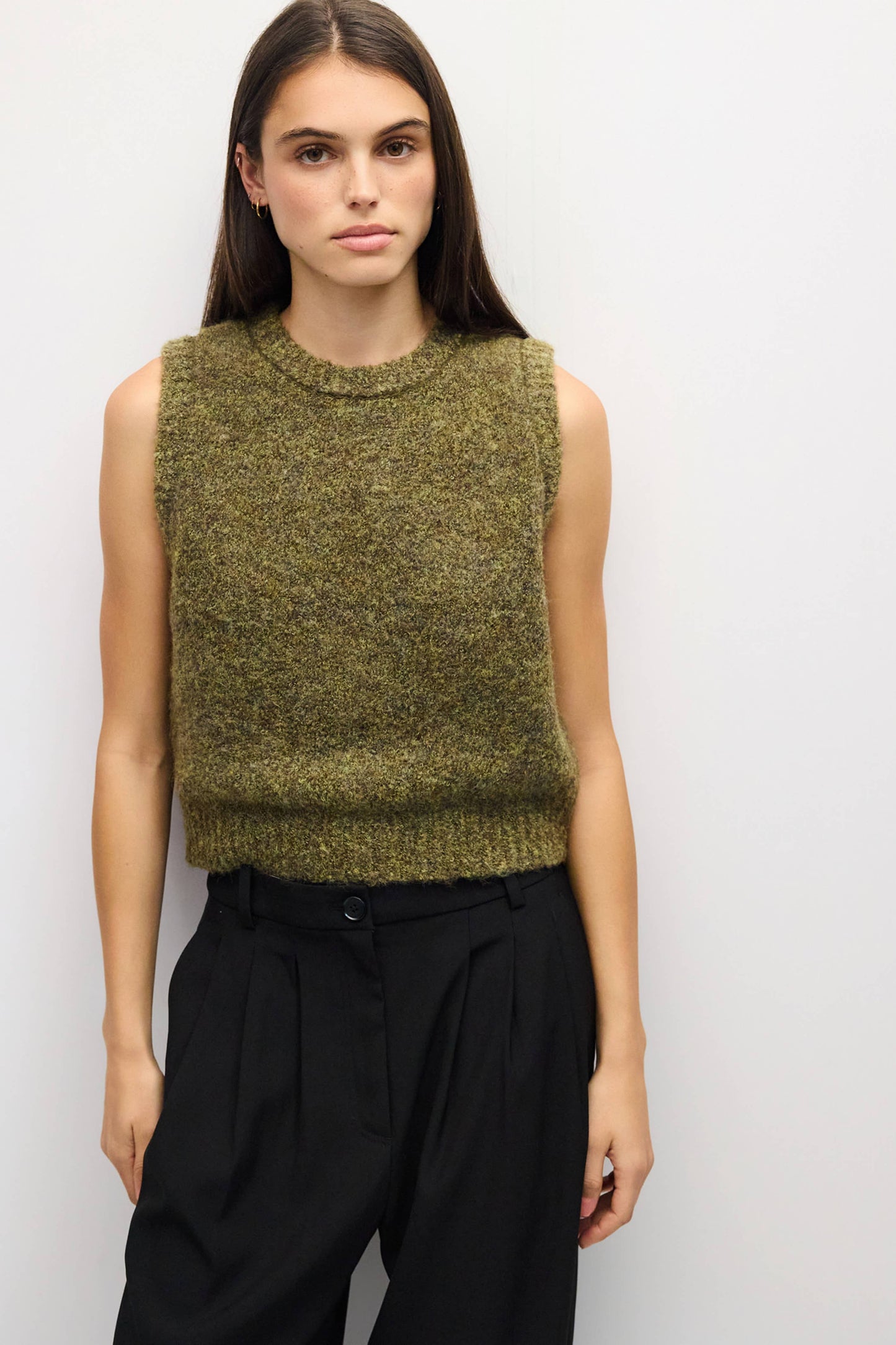The Skyla Top | Boucle Knit Sweater Vest