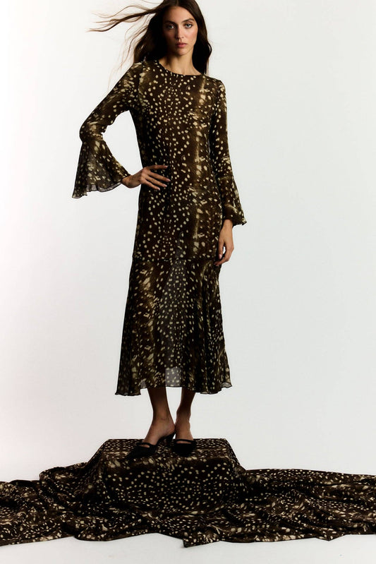 Bambi Noir Jester Animal Print Dress