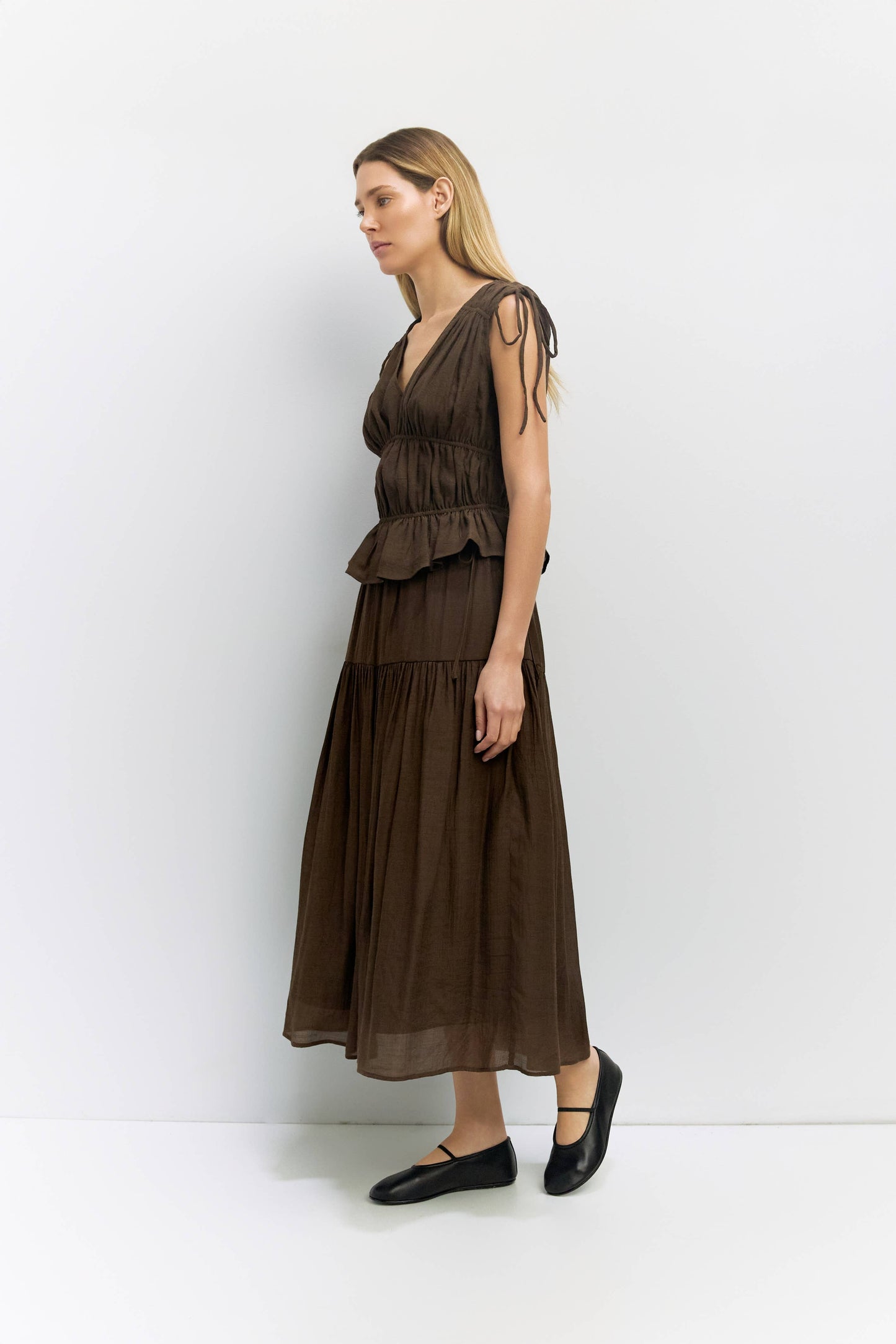 The Cleo Top | Gathered Sleeveless Blouse