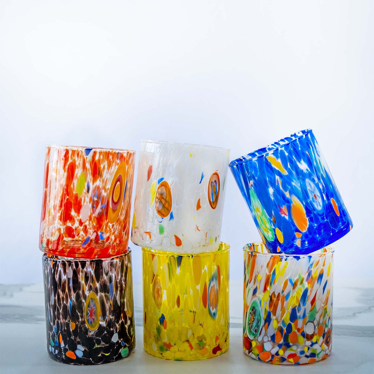 B1 Mixed glasses in Murano blown glass 300 ml